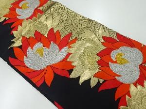 リサイクル　花模様織出し袋帯